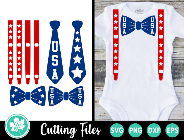 4th of July SVG | America SVG | Tie and Suspender Set SVG TrueNorthImagesCA 