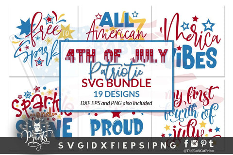 4th Of July SVG bundle | 19 cut files SVG TheBlackCatPrints 