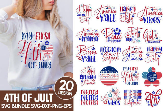 4th Of July SVG Bundle , 20 Design 4th Of July Bundle SVG designmaster24 