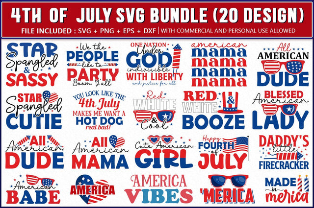 4th of July SVG Bundle - 20 Designs SVG Shetara Begum 