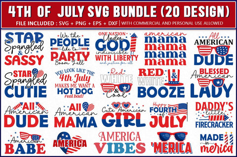 4th of July SVG Bundle - 20 Designs SVG Shetara Begum 