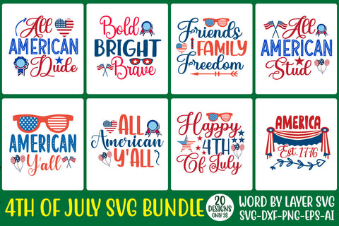 4th Of July SVG Bundle, 20 SVG Design SVG Rafiqul20606 