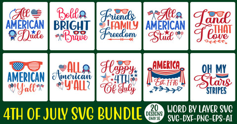 4th Of July SVG Bundle, 20 SVG Design SVG Rafiqul20606 