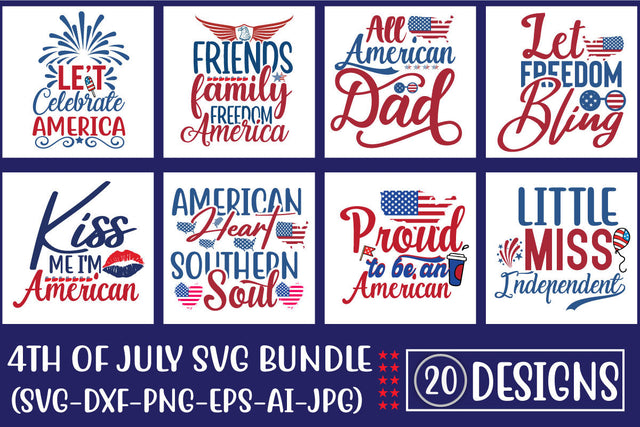 4th of July SVG Bundle, America SVG Bundle, Memorial Day Svg, Independence Day Svg, USA Svg, Patriotic Svg, Summer Png, American Flag SVG Blessedprint 