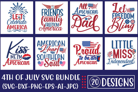 4th of July SVG Bundle, America SVG Bundle, Memorial Day Svg, Independence Day Svg, USA Svg, Patriotic Svg, Summer Png, American Flag SVG Blessedprint 
