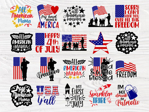 4th of July SVG Bundle, American Flag Svg, USA Svg SVG TonisArtStudio 