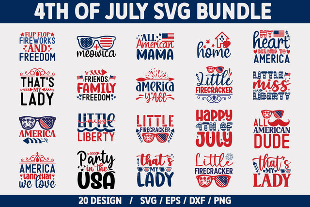 4th of july SVG Bundle Cut File SVG akazaddesign 