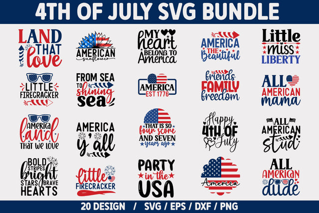 4th of july SVG Bundle Cut File SVG akazaddesign 