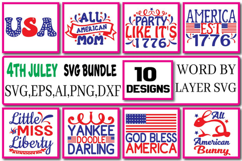 4th Of July Svg Bundle Design Vol. 3 SVG Craftlabsvg24 
