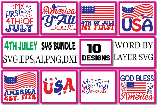 4th Of July Svg Bundle Design Vol. 4 SVG Craftlabsvg24 