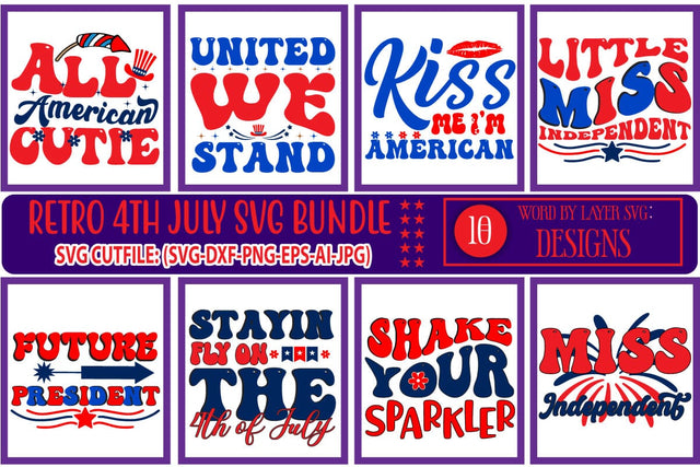 4th of July SVG Bundle I Patriotic SVG Bundle I July 4th SVG Bundle SVG Blessedprint 