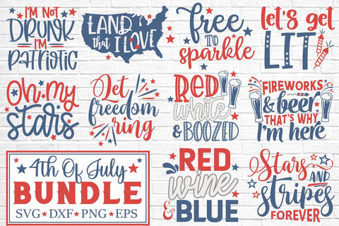 4th Of July Svg Bundle, Independence Day Svg, Patriotic Svg SVG Craft Pixel Perfect 