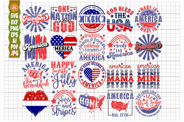 4th of July SVG Bundle, July 4th SVG, Fourth of July Quotes, Independence Day Svg, Patriotic Svg SVG TonisArtStudio 