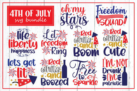 4th of July SVG Bundle, July 4th SVG, Fourth of July svg, America svg, USA Flag svg, Patriotic, Independence Day Shirt, Cut File Cricut SVG designstore 