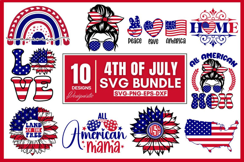 4th of July SVG Bundle, July 4th SVG SVG DESIGNISTIC 