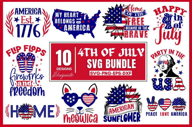 4th of July SVG Bundle, July 4th SVG SVG DESIGNISTIC 