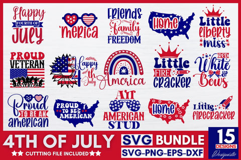 4th of July SVG Bundle, July 4th SVG SVG DESIGNISTIC 