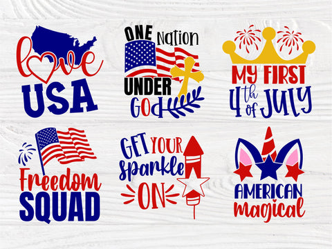 4th of July SVG Bundle, Love USA SVG Cut Files SVG TonisArtStudio 