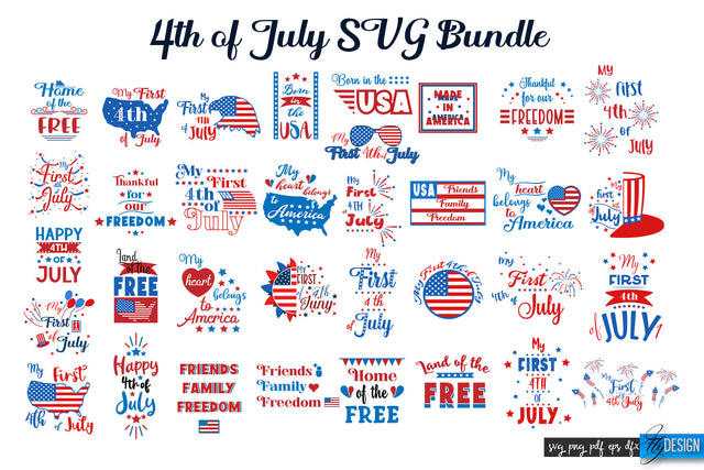 4th of July SVG Bundle. Patriotic Bundle American Quotes SVG SVG Fly Design 