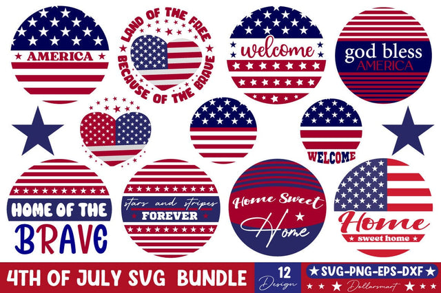 4th of July Svg Bundle SVG Angelina750 