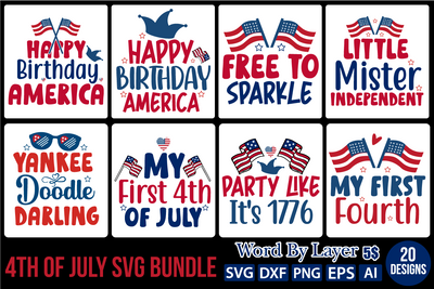4th Of July SVG Bundle SVG Cut File SVGs quotes-and-sayings food-drink mini-bundles print-cut on-sale Clipart Clip Art Sublimation or Vinyl Shirt Design SVG DesignPlante 503 