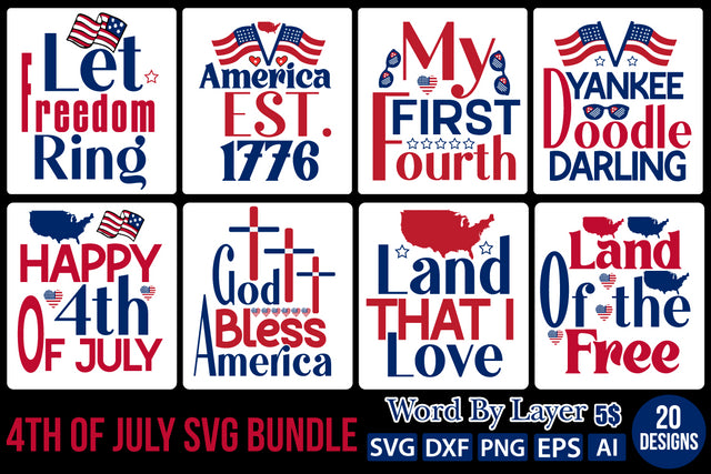 4th Of July Svg Bundle SVG DesignPlante 503 