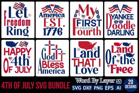 4th Of July Svg Bundle SVG DesignPlante 503 