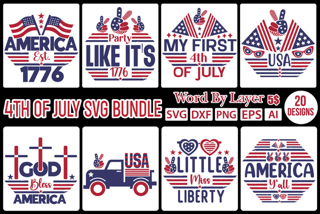 4th of July Svg Bundle, SVG Patriotic Fighter Pilot Aviator Sunglasses Stars Stripes Clipart Clip Art Sublimation or Vinyl Shirt Design SVG DesignPlante 503 