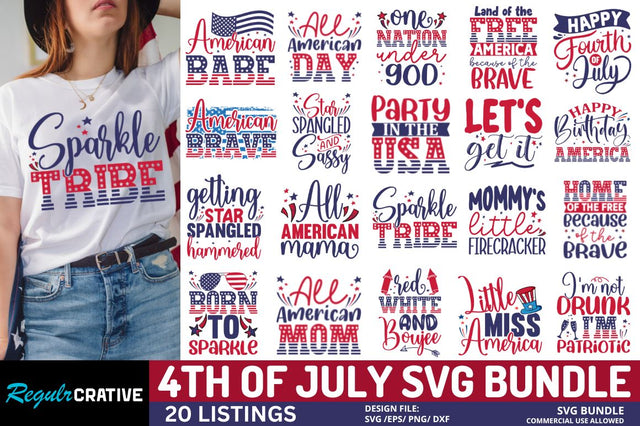 4th of July SVG Bundle SVG Regulrcrative 