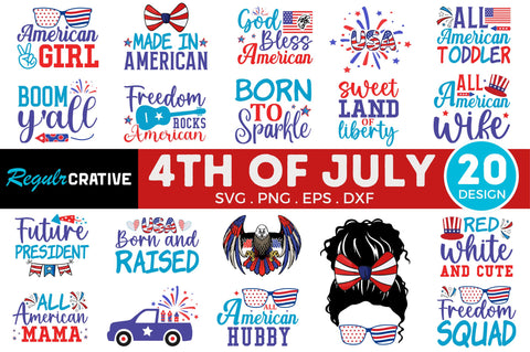 4th of July SVG Bundle SVG Regulrcrative 