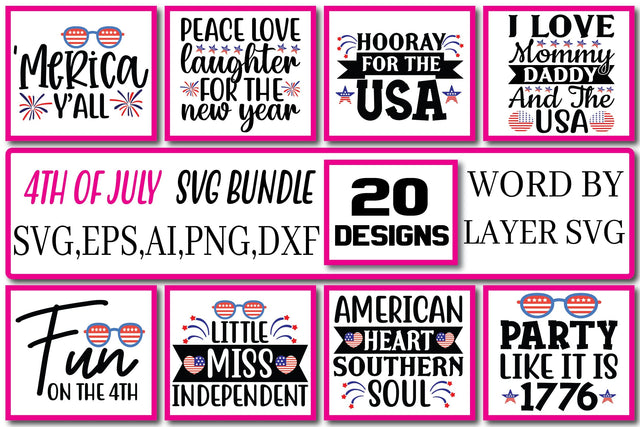 4th Of July SVG Bundle T-shirt Design Vol. 7 SVG Craftlabsvg24 