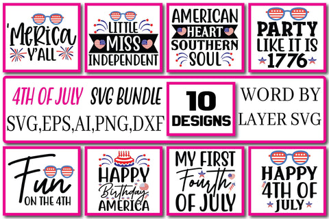 4th Of July SVG Bundle T-shirt Design Vol. 8 SVG Craftlabsvg24 