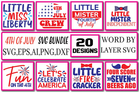 4th Of July SVG Bundle T-shirt Design Vol. 9 SVG Craftlabsvg24 