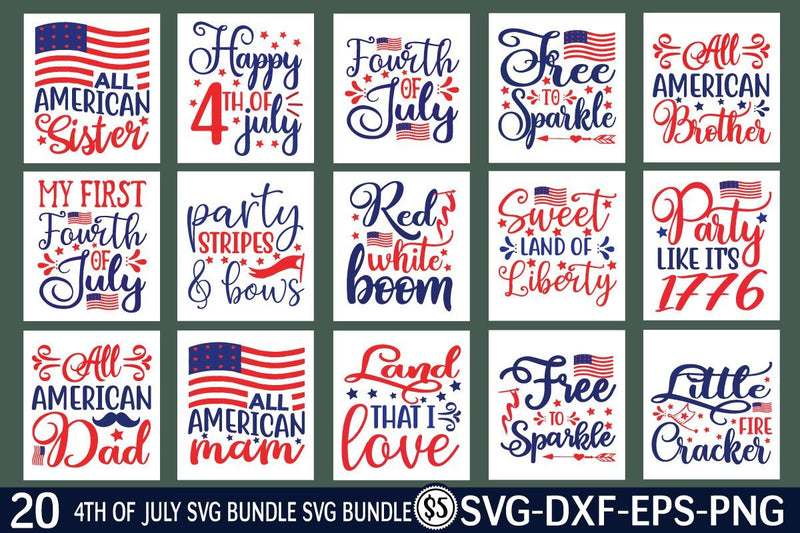 4th of July svg bundle vol 3 SVG buydesign 