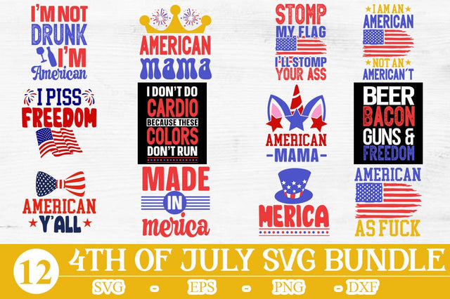 4th of July SVG Bundle Vol- 3 SVG Svgcraft 