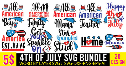 4th of july SVG Bundle,America svg Bundle,USA Flag svg Bundle,Independence Day Svg Bundle,4th of July SVG Bundle, Love USA SVG Cut Files SVG BlackCatsMedia 