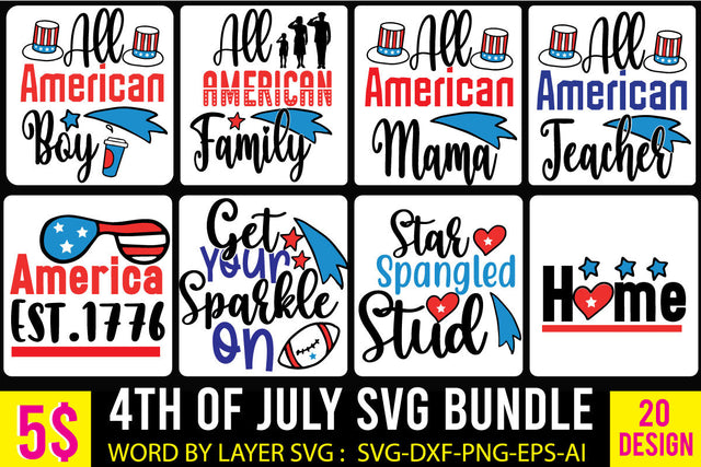 4th of july SVG Bundle,America svg Bundle,USA Flag svg Bundle,Independence Day Svg Bundle,4th of July SVG Bundle, Love USA SVG Cut Files SVG BlackCatsMedia 