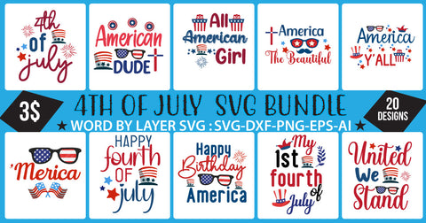 4th of july SVG Bundle,America svg Bundle,USA Flag svg Bundle,Independence Day Svg Bundle,4th of July SVG Bundle, Love USA SVG Cut Files SVG BlackCatsMedia 