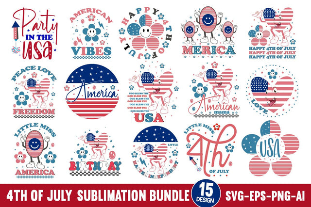4th Of July Svg Bundle,Fourth of July svg, America svg, USA Flag svg, Patriotic, SVG designmaster24 