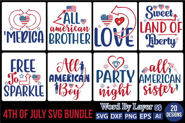 4TH OF JULY SVG BUNDLE,SVGs,quotes-and-sayings,food-drink,mini-bundles,print-cut,on-sale, SVG DesignPlante 503 