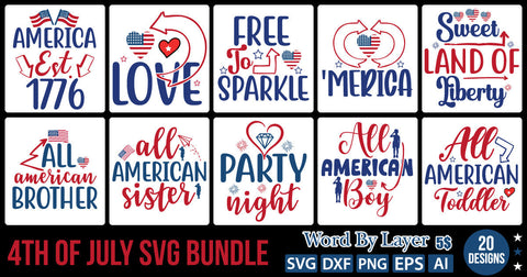 4TH OF JULY SVG BUNDLE,SVGs,quotes-and-sayings,food-drink,mini-bundles,print-cut,on-sale, SVG DesignPlante 503 