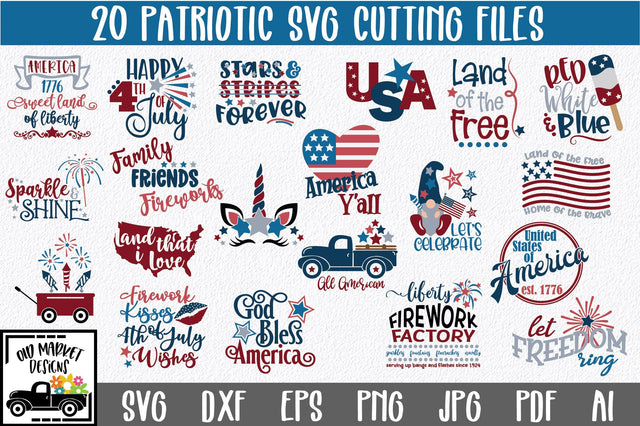 4th of July SVG Cut File Bundle SVG Old Market