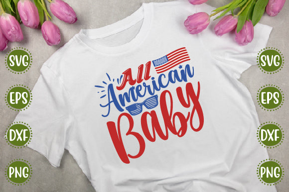4th of july Svg Design all american baby SVG SH_Tee store 