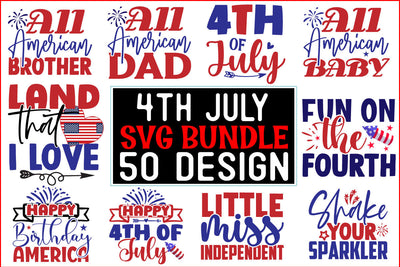 4th of july SVG Design Bundle 50 Design SVG CraftingStudio 