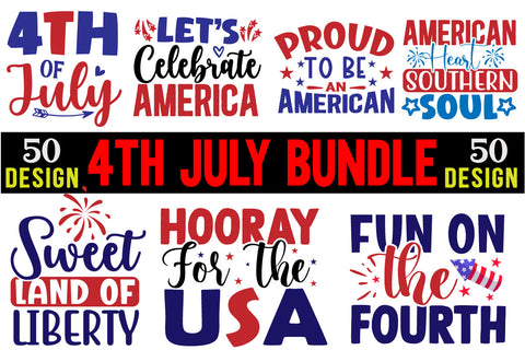4th of july SVG Design Bundle 50 Design SVG CraftingStudio 