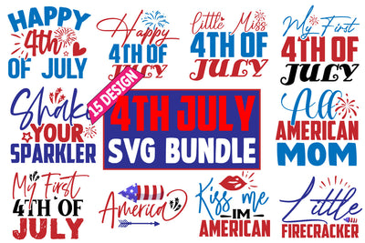 4th of July SVG Design Bundle SVG CraftingStudio 