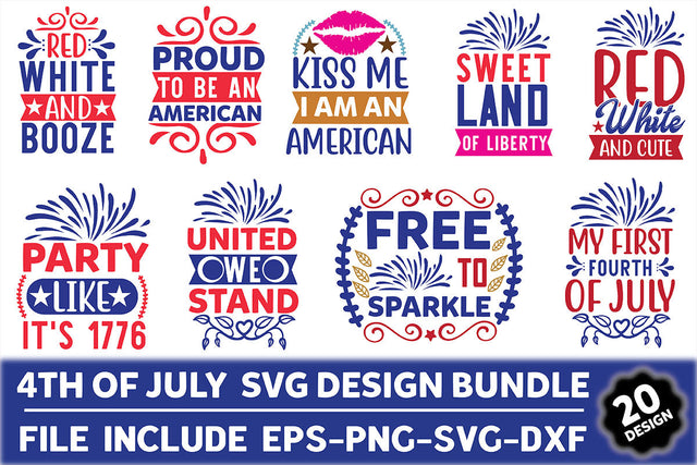 4th Of July SVG Design Bundle SVG Rupkotha 