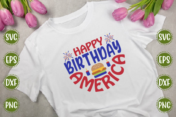 4th of july Svg Design Happy Birthday america SVG SH_Tee store 