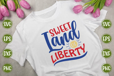 4th of july Svg Design sweet land of liberty SVG SH_Tee store 