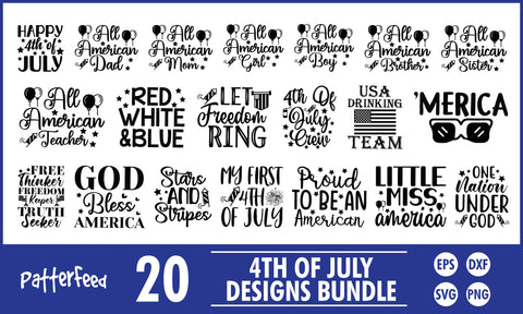 4th of July SVG Designs Bundle SVG PatternFeed8 
